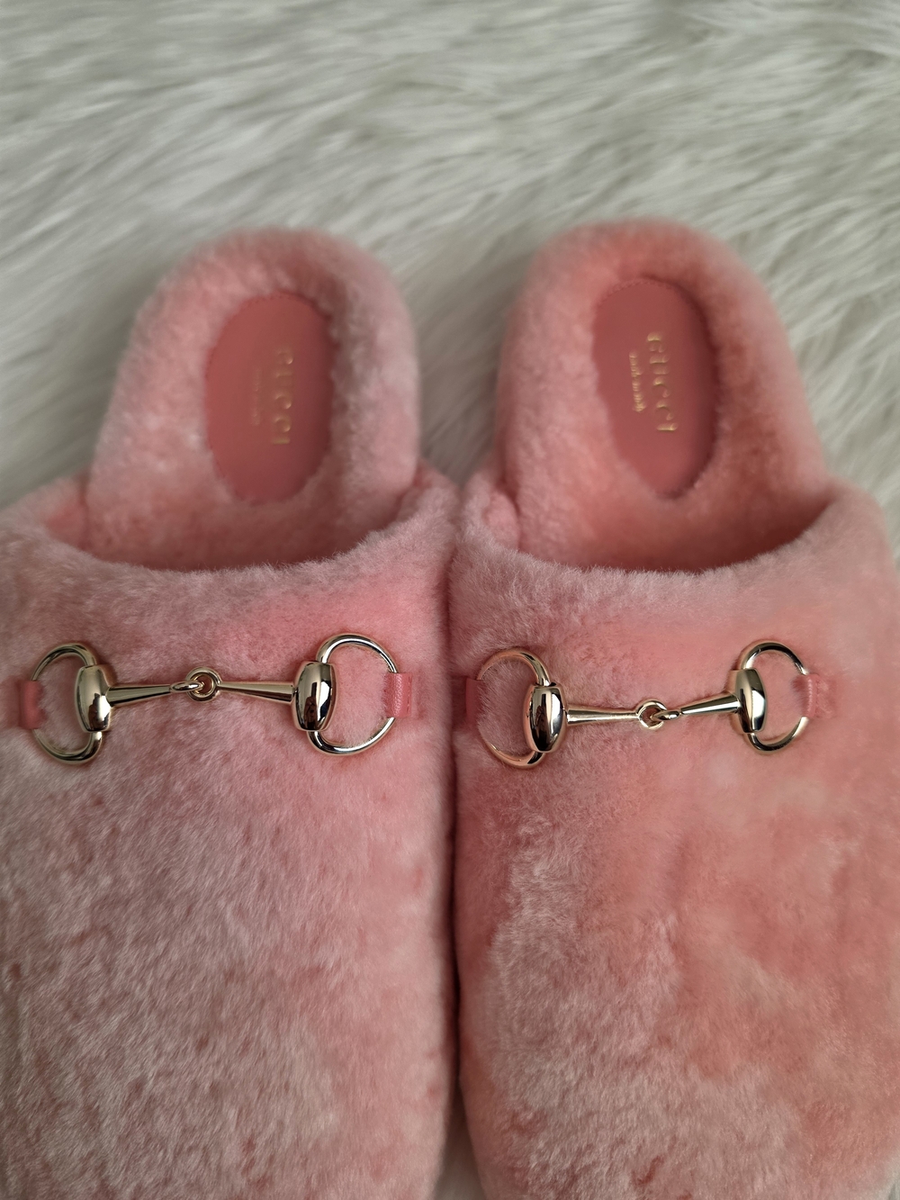 Gucci Horsebit Shearling Mules - Picture 4 of 5